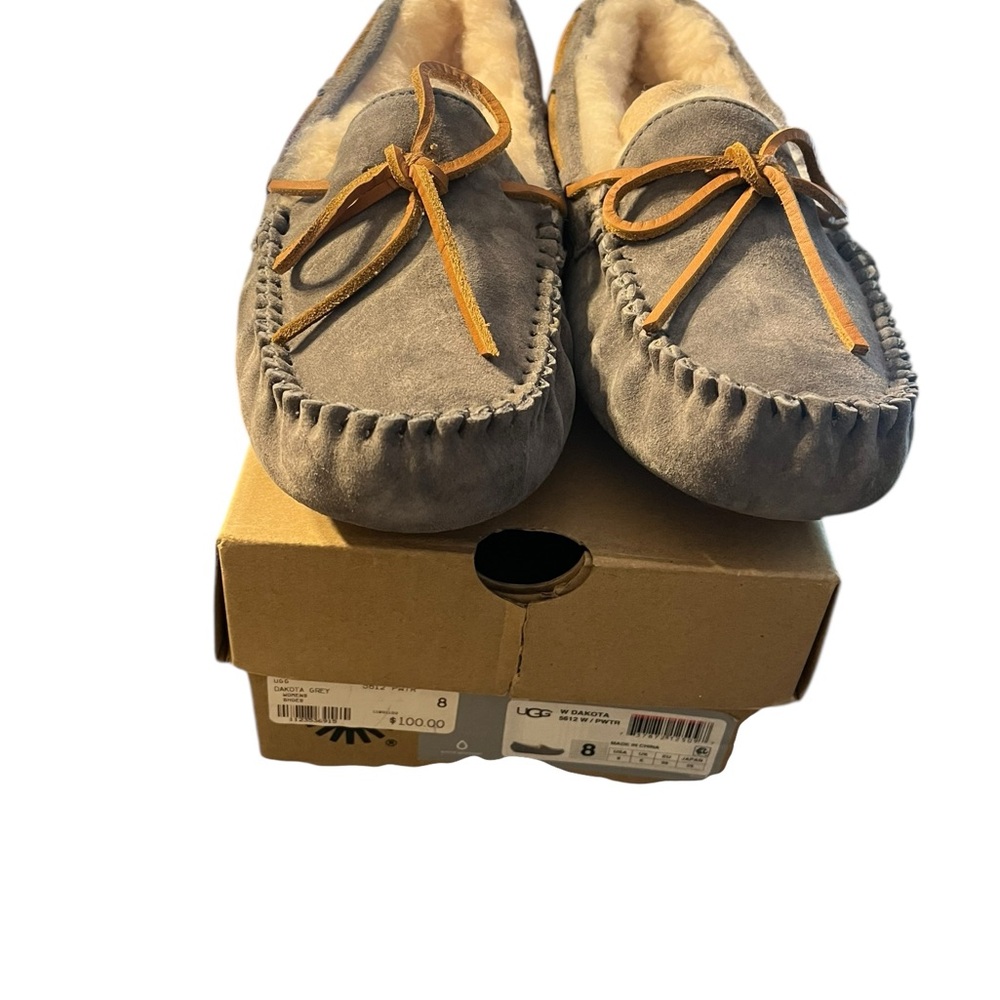 UGG Gray Loafers Slip-Ons Suede Comfort